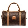 Image 1 : Celine Dark Brown Leather Macadam Boston Bag