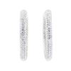 Image 1 : 5.30 ctw Diamond Hoop Earrings - 14KT White Gold