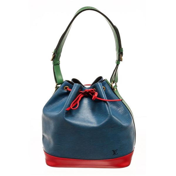 Louis Vuitton Blue Red And Green Epi Leather Noe Shoulder Bag