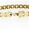 Image 3 : Estate 14K Yellow Gold Smooth Polished "X" Diamond Link Line Stackable Bracelet