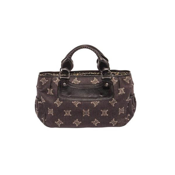 Celine Brown Denim Vintage Macadam Boogie Bag