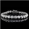 Image 1 : 9.24 ctw E-F COLOR Diamond 14K White Gold Tennis Bracelet