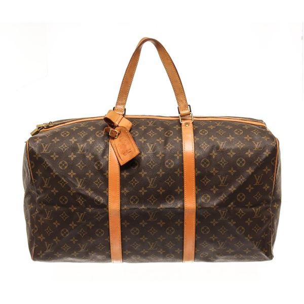 Louis Vuitton Monogram Canvas Leather Sac Souple 55 cm Duffle Bag