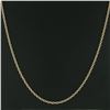 Image 3 : Unisex Vintage Esemco 14K Yellow Gold 27" Long 3.15mm Rope Link Chain Necklace