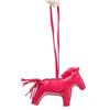 Image 2 : Hermes Pink Leather Rodeo Horse MM Bag Charm