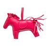 Image 4 : Hermes Pink Leather Rodeo Horse MM Bag Charm