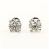 Image 1 : 2.99 ctw Diamond 18K White Gold Stud Earrings
