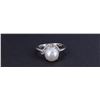 Image 1 : Platinum South Sea Pearl & Diamond Ring