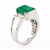 Image 3 : 5.39 ctw Emerald and 0.30 ctw SI1 CLARITY Diamond 18K White Gold Ring