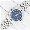 Image 2 : Rolex Quickset Sapphire Blue Roman Sapphire & Diamond Datejust Wristwatch