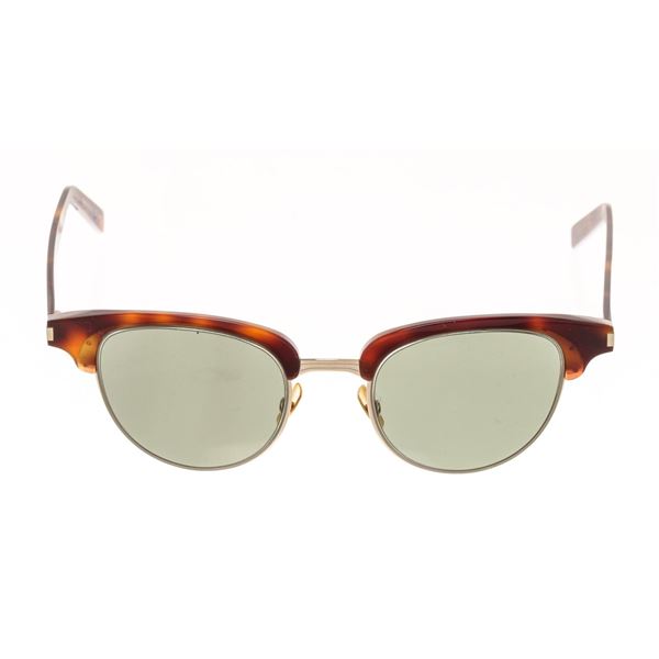 Saint Laurent Brown Black Acetate Sunglasses