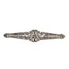 Image 1 : 0.65 ctw Diamond Brooch - 14KT White Gold