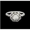Image 2 : 14KT White Gold 0.95 ctw Diamond Ring