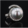Image 3 : 16.4mm South Sea Pearl and 1.42 ctw Diamond 18K White Gold Ring