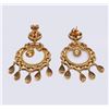 Image 3 : Pair of Mogul Style Silver Topped Gold & Polki Diamond Earrings