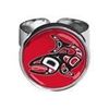 Image 1 : First Nations Artist - Jamie Sterritt - Dome Style Adjustable Ring "Salmon"1