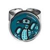 Image 1 : "Francis Dick" Dome Style Glass Ring - "Raven" Adjustable1