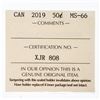 Image 3 : Canada 2019 50 Cents MS66 ICCS