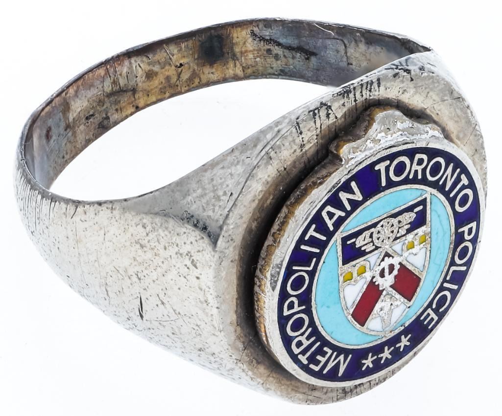 Sterling Silver Metro Toronto Police Signet Ring