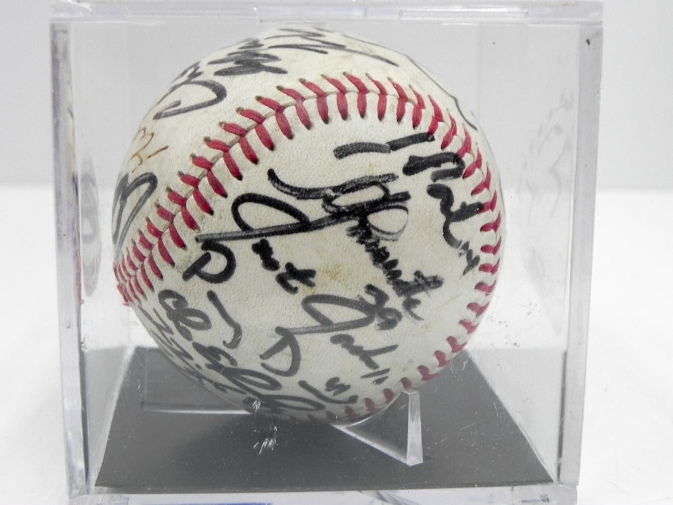 Incased SIGNED INCASED BASEBALL