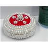 Image 1 : VINTAGE PEARL TRINKET BOX WITH LID