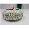Image 3 : VINTAGE PEARL TRINKET BOX WITH LID