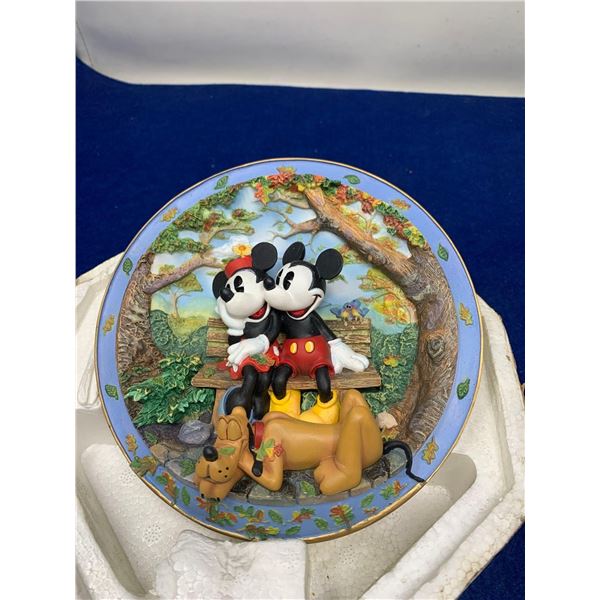 Friendship Makes You Warm All Over collectible Minnie, Mickey and Pluto Plate