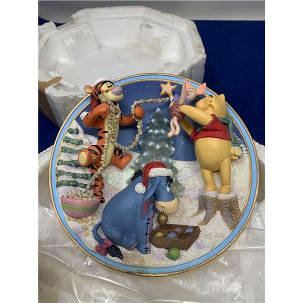 Friends Make Christmas Sparkle Collectible Winnie The Pooh Plate
