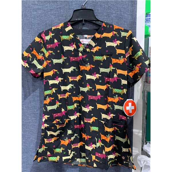 White Cross Scrub Top (xs)