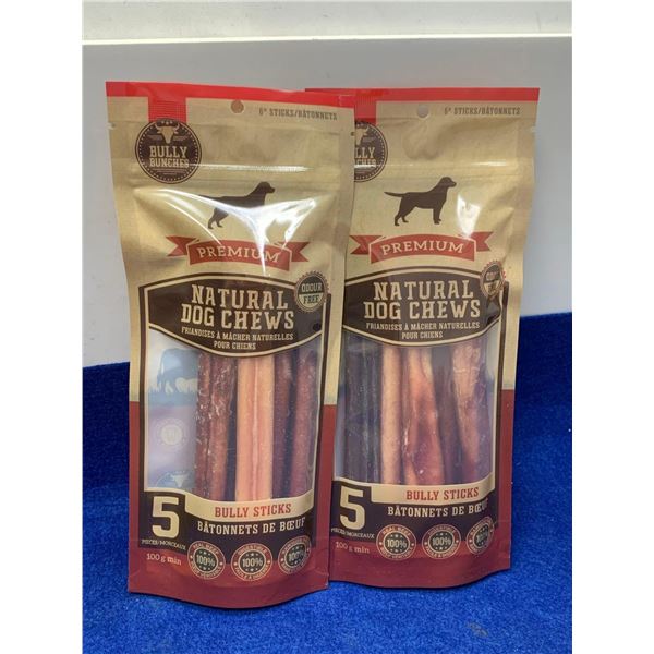 Natural Dog Chews Bully Sticks (2 x 5pcs)