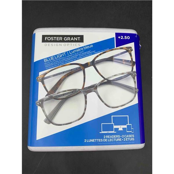 Foster Grant Blue Light Reading Glasses (2.50) 2pk