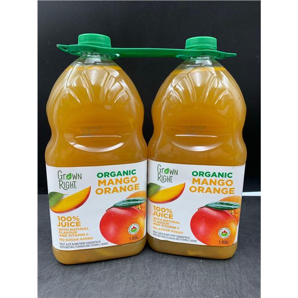 Grown Right Organic Mango Orange (2 x 1.89L)
