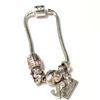 Image 2 : $250 Silver Pandora Style  20G 7" Bracelet