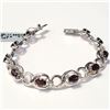 Image 1 : $700 Silver Garnet 5.9Ct 7.5" Bracelet