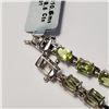 Image 3 : $600 Silver Peridot 8.5Ct 7.5" Bracelet