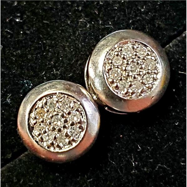 $500 Silver Natural Diamond(0.15ct) Earrings