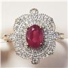 Image 1 : $240 Silver Ruby And Cz 1.45Ct  Ring