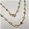 Image 3 : $300 Silver Gold Plated Genuine Multi Gemstone 18" Necklace