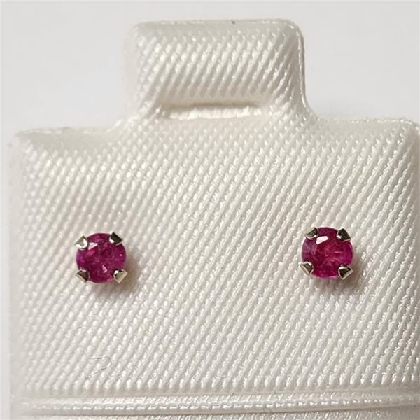 $240  14K Gold Genuine Small Ruby  Earrings