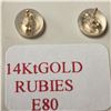 Image 4 : $240 14K  Ruby Earrings