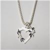 Image 1 : $70 Silver Heart 18" Necklace