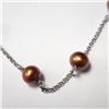Image 2 : $240 Silver Pearl 18" Necklace