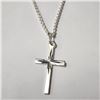 Image 1 : $120 Silver 7.8G 20" Cross Necklace