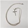 Image 3 : $120 Silver 7.8G 20" Cross Necklace