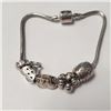 Image 1 : $280 Silver Pandora Style 7.5" 25.72G Bracelet