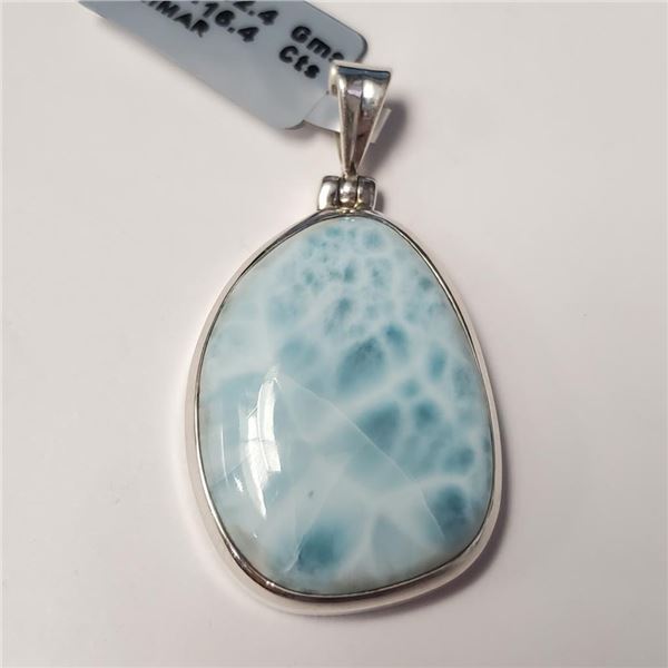 $360 Silver Larimar(16.4ct) Pendant
