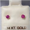 Image 1 : $300 14K  Natural Ruby Mini Earrings