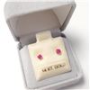 Image 3 : $300 14K  Natural Ruby Mini Earrings
