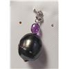 Image 1 : $1000 14K  South Sea Pearl And Ruby Pendant
