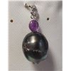 Image 2 : $1000 14K  South Sea Pearl And Ruby Pendant